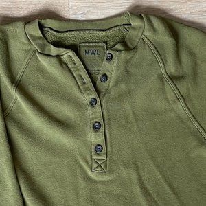 MWL Sweatshirt Henley - Army Green | Size Small